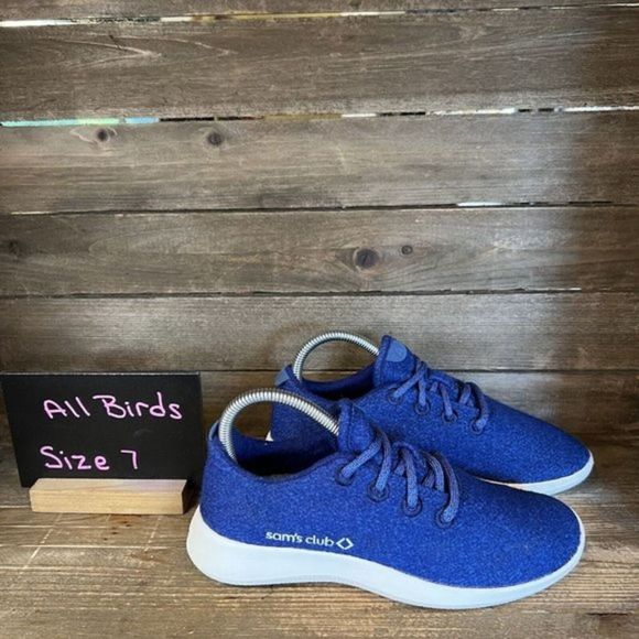 Womens Allbirds WR Wool Runners Sams Club Royal Blue Shoes Sneakers Size 7 M GUC - Picture 1 of 6